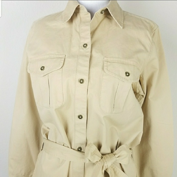 Lauren Ralph Lauren | Twill Shirt Dress - Picture 6 of 8